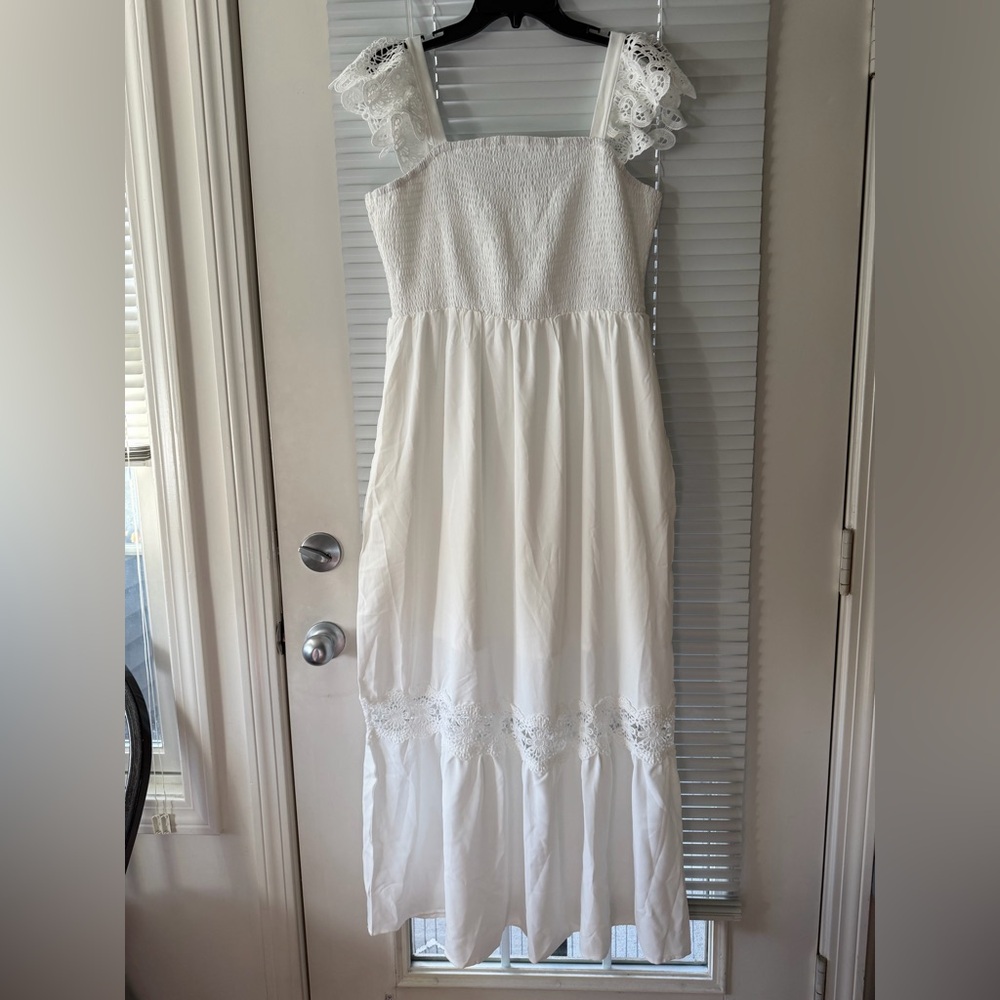 White Lace Maxi Dress